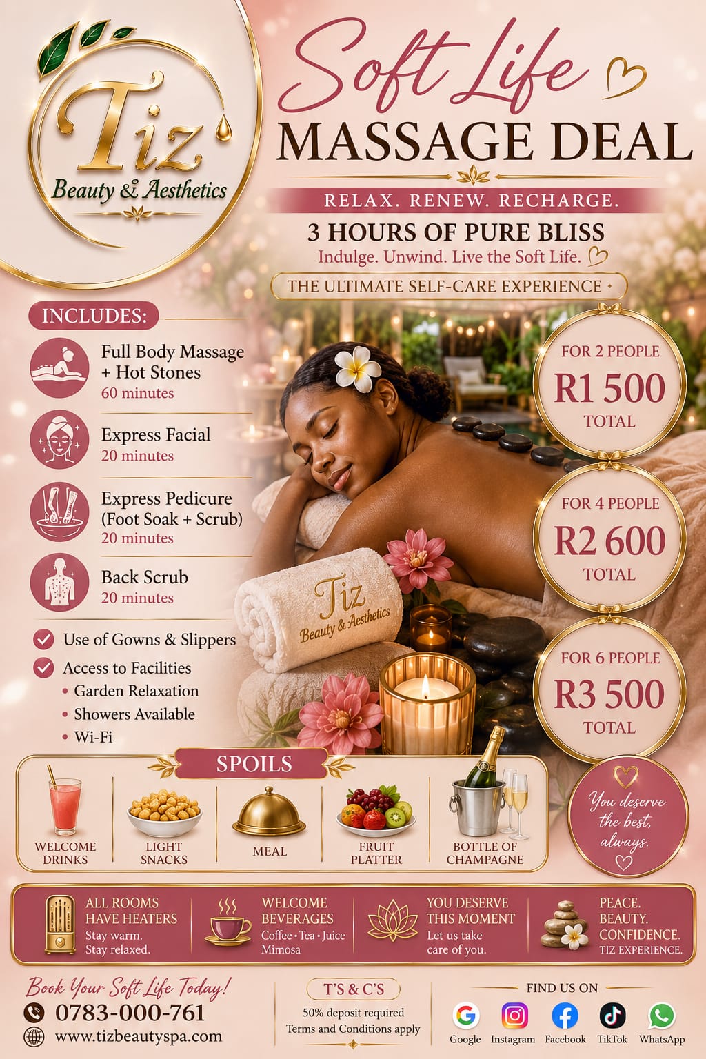 Soft Life Massage Deal promotional flyer